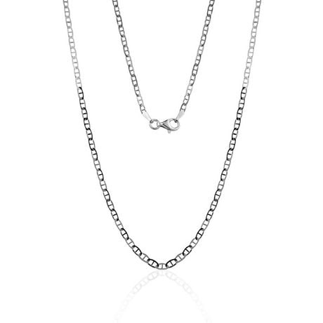 Luxury Designs 18” unisex Sterling Silver Flat Gucci chain