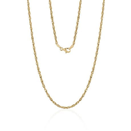 Luxury Designs 20” unisex Gold-plated Sterling Silver Singapore chain