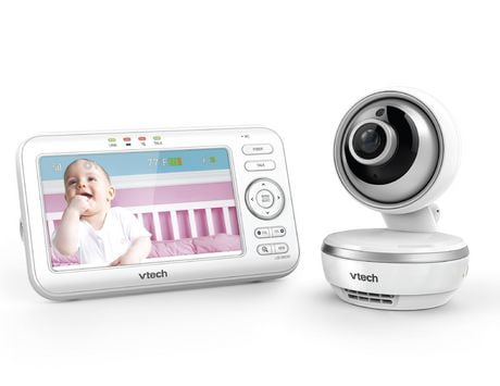 Moniteur Video Numerique Pour Bebe 5 De Po Avec Camera Panoramique Et Inclinaison Objectif Grand Angle Et Objectif Standard Vm5261 De Vtech Blanc Walmart Canada