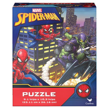 KSCD Puzzles Disney Marvel Spiderman 60 pièces pour enfants de 4 à 8 ans,  puzzles éducatifs d'apprentissage pour enfants filles et garçons, emballés  dans une boîte en fer blanc, taille du puzzle 