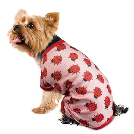 Vêtements pour chiens Fetchwear : Pyjama en jersey coccinelle, taille XS-XL