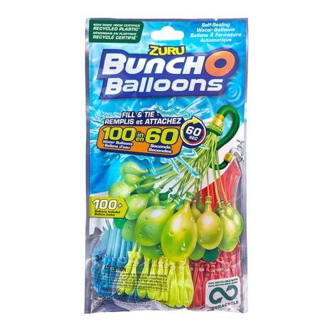 Bunch O Balloons 100 Rapid-Filling Self-Sealing Water Balloons ...