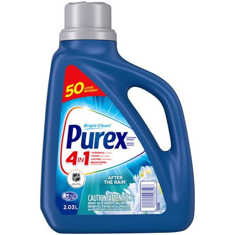 Purex 4 in 1 Liquid Laundry Concentrated Detergent, After The Rain, 2.03L, 50 Loads