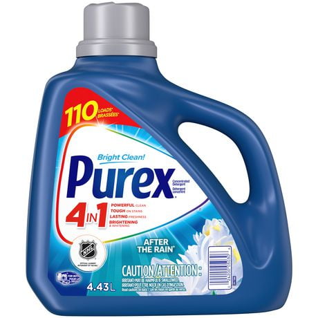 Purex 4 in 1 Liquid Laundry Concentrated Detergent, After The Rain, 4.43L, 110 Loads