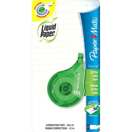 Paper Mate® Liquid Paper® DryLine® Correction Tape, Strong, tear-proof tape