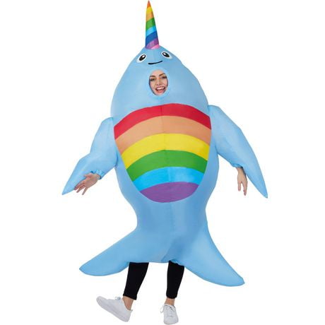 Adult Unisex Giant Narwal Inflatable Costume