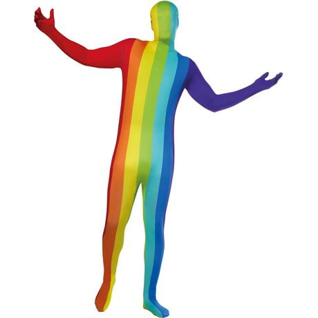 Morphsuits Adult Rainbow Skinsuit Halloween costume, Small
