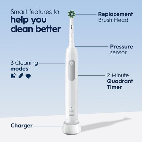 Oral B Pro 1000 Rechargeable Braun Toothbrush | Walmart Canada