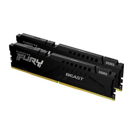 Kingston Fury Beast Black 64GB 5600MT/s DDR5 CL40 XMP 3.0 Ready Computer Memory (Kit of 2) KF556C40BBK2-64