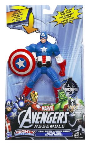 Marvel Mighty Battlers Final Justice Captain America Figure | Walmart ...