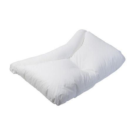 Healthsmart Side Sleeper Pillow With Curved Center Lobe Relieves