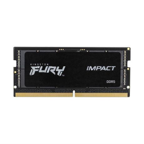 Kingston Technology Fury Impact KF556S40IB-16 Module de mémoire unique pour ordinateur portable 16 Go 5600 MT/s DDR5 CL40 Faible consommation d'énergie Intel XMP 3.0 Plug N Play