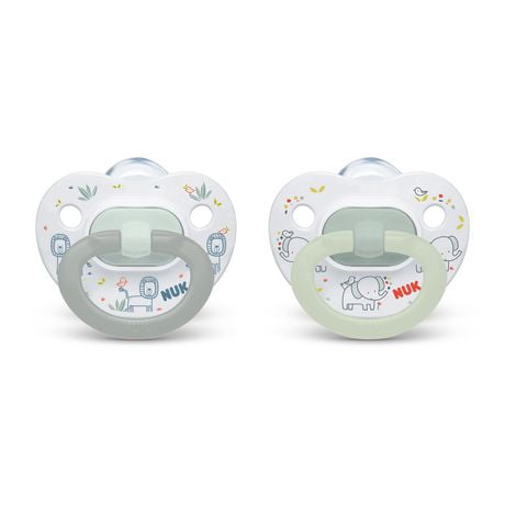 NUK Orthodontic Pacifiers, 0-6 Months, 2-Pack