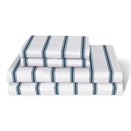Serta Coolmax Performance Sheets, 300 TC Printed 4 piece Set, in Queen and King