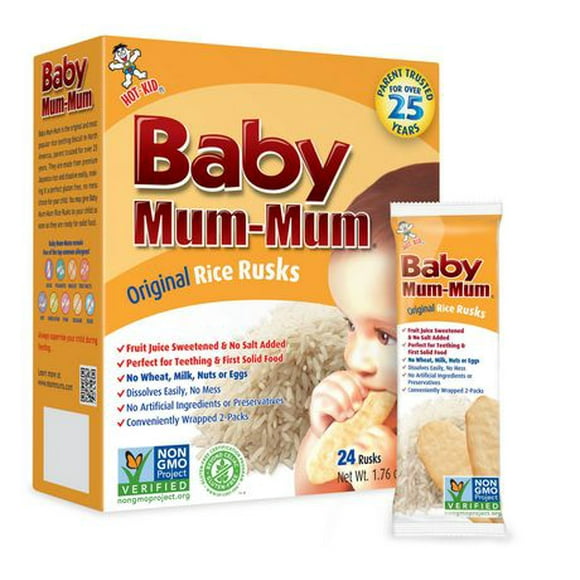 Baby Mum-Mum Original Rice Rusks, 24 Rusks, 50 g