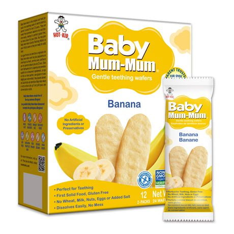 Baby Mum-Mum Banana Rice Rusks, 24 Rusks, 50 g