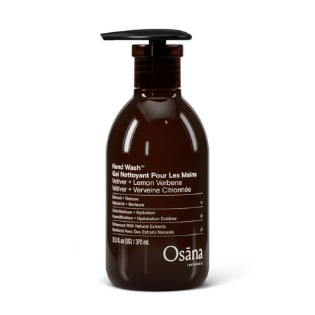 Osana Naturals Ultra Moisture + Hydration Hand Wash in Vetiver + Lemon Verbena, 370 ML
