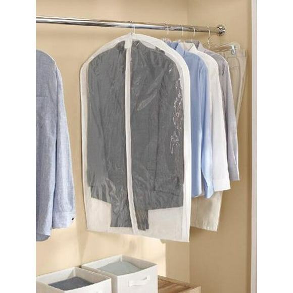 Mainstays Garment Bag, Hanging Clothing Zippered Garment Bag, Product size:24 in. W x 5 in. D x 54 in. H