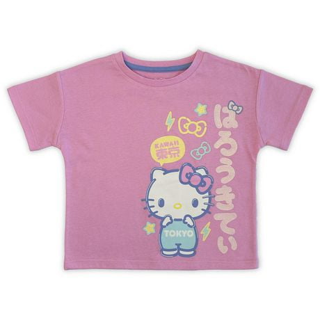 Hello Kitty Girl's fashion  short sleeve tee shirt., Sizes XS to L