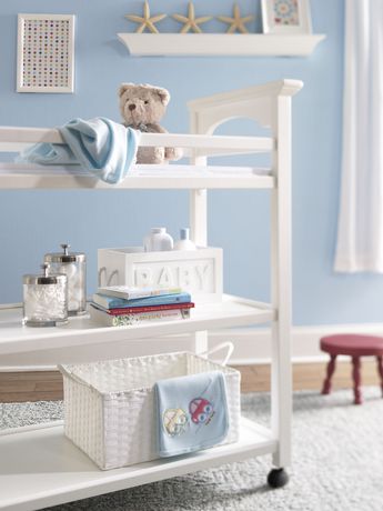 Graco Lauren Changing Table With Water Resistant Change Pad And Safety Strap White Multi Open Storage Nursery Changing Table For Infants Or Babies