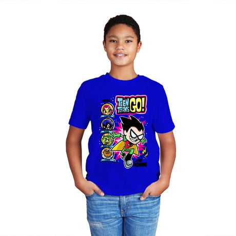 Garçons Teen Titans Go! T-shirt comique à manches courtes