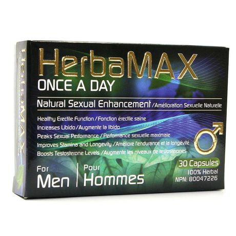 Capsules Herbamax pour amélioration sexeuelle naturelle 30 capsules