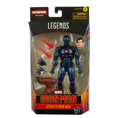 Hasbro Marvel Legends Series, figurine Stealth Iron Man de 15 cm, 5 accessoires et pièce Build-a-Figure