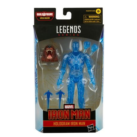 Hasbro Marvel Legends Series, figurine Hologram Iron Man de 15 cm, 2 accessoires et pièce Build-a-Figure