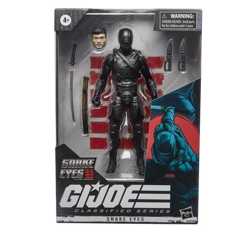 G.I. Joe Classified Series, Snake Eyes: G.I. Joe Origins, figurine Snake Eyes 16 de qualité de 15 cm, emballage personnalisé