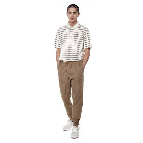  Jeaniologie ™ Homme'S PULL-ON JOGGER pantalon with FRONT LEG POCKETS with HIDDEN VELCRO  BEIGE
