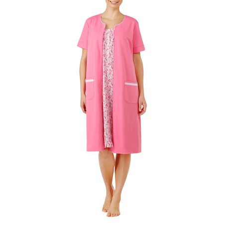 George Women's Short Sleeve Zip Front Robe | Walmart Canada