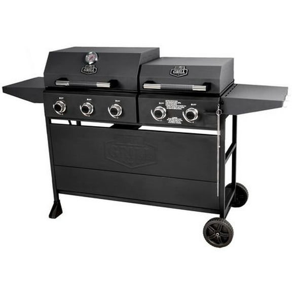 EXPERT GRILL 5-Burner Gas / Griddle Combo Grill, Black, GGC2452WA-C, 694 Sq. In. total cooking area