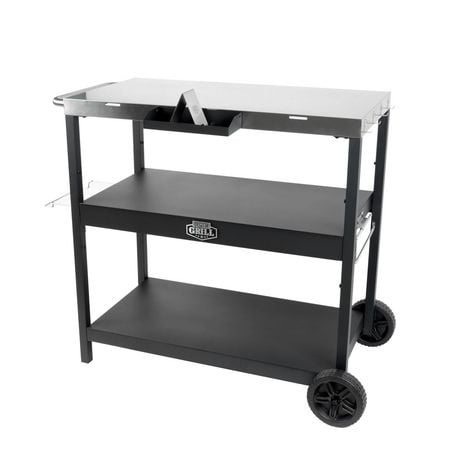 Expert Grill Superior Preparation Cart, Stainless Steel + Black, PCG2303W-C, 648 Sq. In. total cooking area