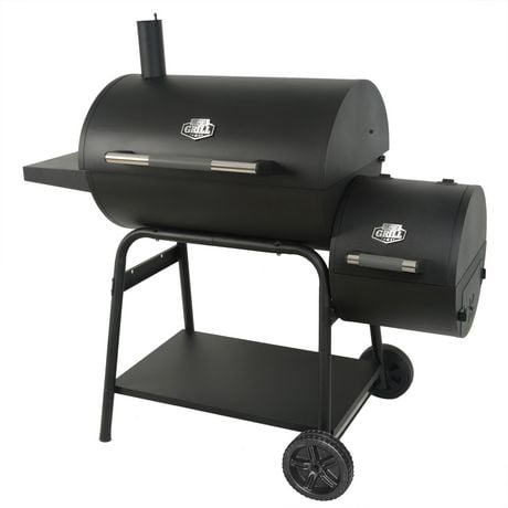 Expert Grill 28" Offset Charcoal Smoker Grill, Black, CBC2335WA-C, 1025 Sq.In. total cooking area