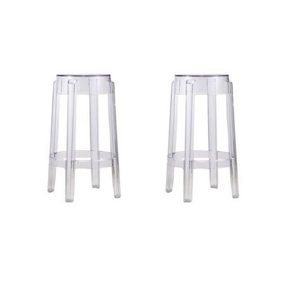 Heavenly Collection Clear Plastic Counter Stool
