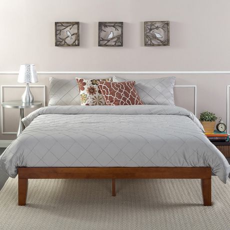 Zinus Solid Wood 12 Platform Bed, King Bed Frame Canada No Headboard