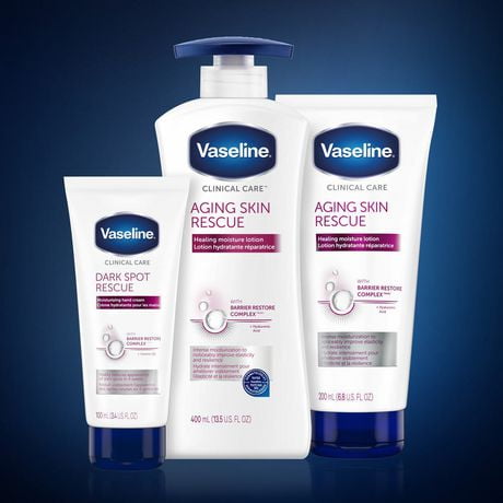 vaseline aging skin rescue on face