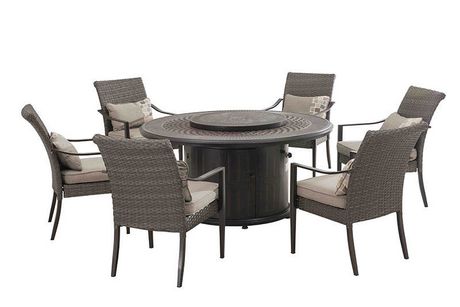 Lp Fire Table Patio Furniture, Patio Dining Set With Fire Table Canada
