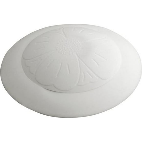 Grand bouchon à bouton-poussoir blanc Peerless pour drains de baignoire de 1-1/2 po (3,81 cm) Bouchon à bouton-poussoir blanc