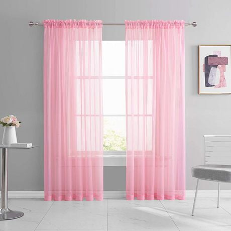 SUN TEXTILE VOILE ROD POCKET CURTAIN - Walmart.ca