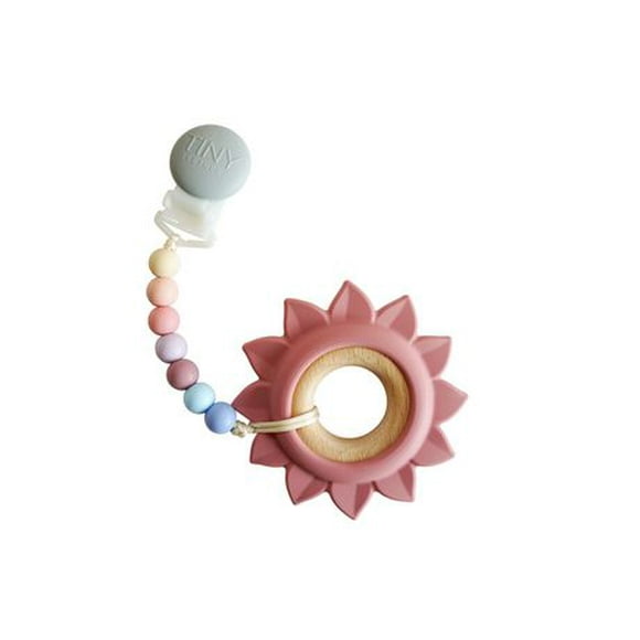 Tiny Teethers Pacifier Clip, Soft silicone is gentle on baby's gums