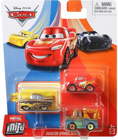 Disney Pixar Cars Mini Racers Radiator Springs Series 3-Pack | Walmart ...