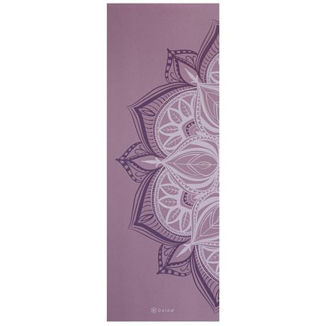 Gaiam 5MM Printed Yoga Mat Violet Blush