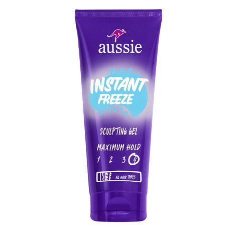 Aussie Instant Freeze Sculpting Gel for Curly Hair, Straight Hair, and Wavy Hair, 7 oz