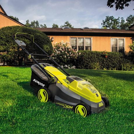 Sun Joe iON16LM Cordless Lawn Mower, 16 inch, 40V, Brushless Motor ...