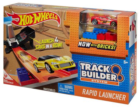 hot wheels track builder launcher rubber band