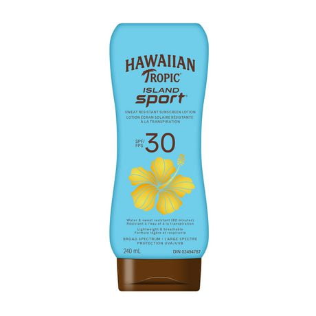 Hawaiian Tropic® Island Sport® Sweat Resistant Sunscreen Lotion, SPF 30, 240mL
