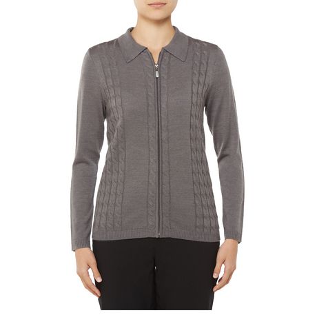 zipper front cardigans womens