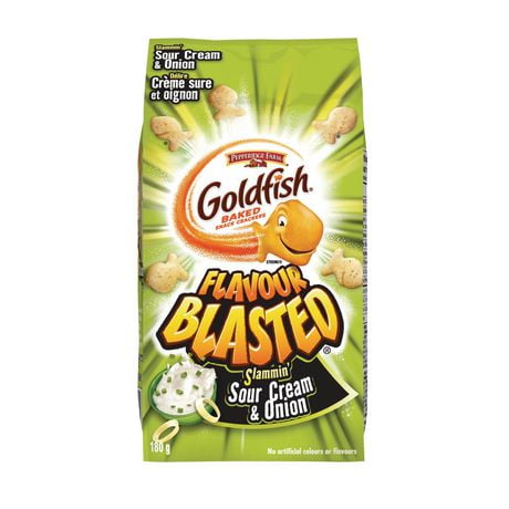 Goldfish Flavour Blasted Slammin' Sour Cream & Onion Baked Snack ...