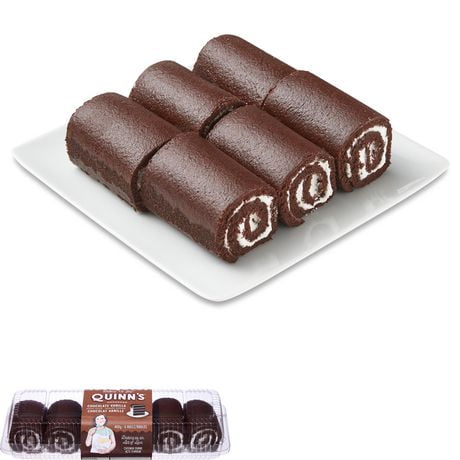 Roulés suisses au chocolat et à la vanille Quinn’s 6 morceaux, 400 g